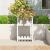 Jardinieră cu raft, alb, 54x34,5x81 cm, lemn masiv de pin GartenMobel Dekor