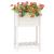 Jardinieră cu raft, alb, 54x34,5x81 cm, lemn masiv de pin GartenMobel Dekor