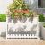 Jardinieră cu raft, alb, 111,5x34,5x81 cm, lemn masiv de pin GartenMobel Dekor