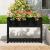 Jardinieră cu raft, negru, 111,5x34,5x81 cm, lemn masiv de pin GartenMobel Dekor