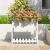 Jardinieră cu raft, alb, 82,5x54x81 cm, lemn masiv de pin GartenMobel Dekor