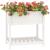 Jardinieră cu raft, alb, 82,5x54x81 cm, lemn masiv de pin GartenMobel Dekor
