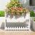 Jardinieră cu raft, alb, 111,5x54x81 cm, lemn masiv de pin GartenMobel Dekor