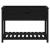 Jardinieră cu raft, negru, 111,5x54x81 cm, lemn masiv de pin GartenMobel Dekor