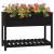 Jardinieră cu raft, negru, 111,5x54x81 cm, lemn masiv de pin GartenMobel Dekor