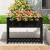 Jardinieră cu raft, negru, 111,5x54x81 cm, lemn masiv de pin GartenMobel Dekor