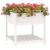 Jardinieră cu raft, alb, 82,5x82,5x81 cm, lemn masiv de pin GartenMobel Dekor