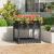 Jardinieră cu raft, gri, 82,5x82,5x81 cm, lemn masiv de pin GartenMobel Dekor