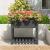 Jardinieră cu raft, gri, 82,5x82,5x81 cm, lemn masiv de pin GartenMobel Dekor