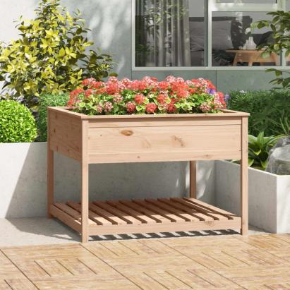 Jardinieră cu raft, 111,5x111,5x81 cm, lemn masiv de pin GartenMobel Dekor