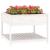 Jardinieră cu raft, alb, 111,5x111,5x81 cm, lemn masiv de pin GartenMobel Dekor