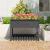 Jardinieră cu raft, gri, 111,5x111,5x81 cm, lemn masiv de pin GartenMobel Dekor