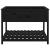 Jardinieră cu raft, negru, 111,5x111,5x81 cm, lemn masiv de pin GartenMobel Dekor