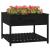 Jardinieră cu raft, negru, 111,5x111,5x81 cm, lemn masiv de pin GartenMobel Dekor