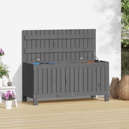 Cutie de depozitare grădină, gri, 108x42,5x54 cm lemn masiv pin GartenMobel Dekor