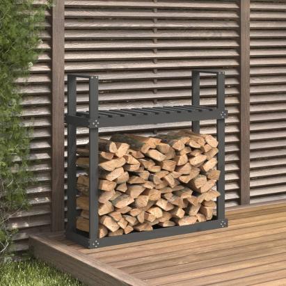 Rastel pentru lemne de foc, gri, 110x35x108,5 cm lemn masiv pin GartenMobel Dekor