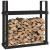 Rastel pentru lemne de foc negru 110x35x108,5 cm lemn masiv pin GartenMobel Dekor