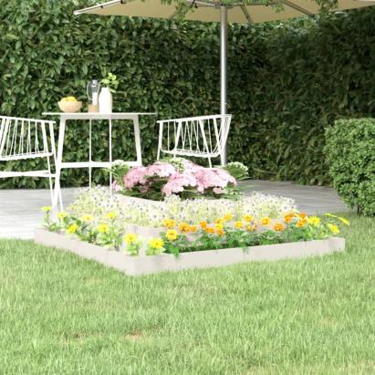 Jardinieră, alb, 110x110x27 cm, lemn masiv de pin GartenMobel Dekor