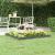 Jardinieră, gri, 110x110x27 cm, lemn masiv de pin GartenMobel Dekor