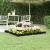 Jardinieră, negru, 110x110x27 cm, lemn masiv de pin GartenMobel Dekor