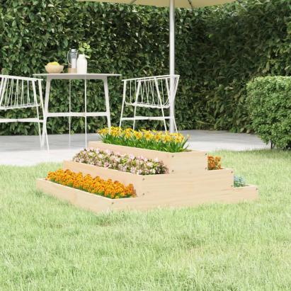 Jardinieră, 80x80x27 cm, lemn masiv de pin GartenMobel Dekor