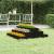 Jardinieră, negru, 80x80x27 cm, lemn masiv de pin GartenMobel Dekor