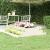 Jardinieră, alb, 110x110x27 cm, lemn masiv de pin GartenMobel Dekor