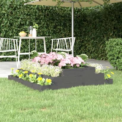 Jardinieră, gri, 110x110x27 cm, lemn masiv de pin GartenMobel Dekor