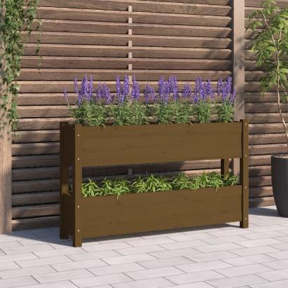 Jardinieră, maro miere, 112x25x66 cm, lemn masiv de pin GartenMobel Dekor
