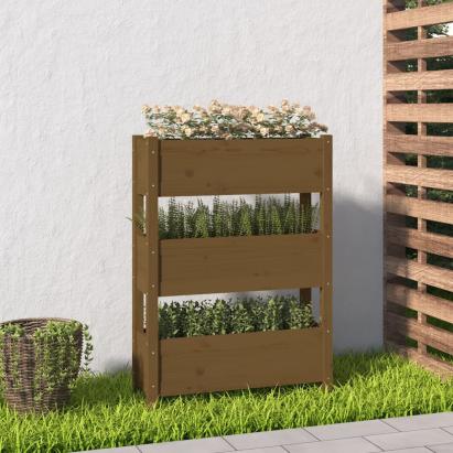 Jardinieră, maro miere, 77 x 25 x 104,5 cm, lemn masiv de pin GartenMobel Dekor