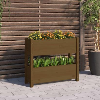 Jardinieră, maro miere, 77x25x66 cm, lemn masiv de pin GartenMobel Dekor