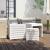 Set cutie de grădină, 3 piese, alb, lemn masiv de pin GartenMobel Dekor