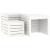 Set cutie de grădină, 3 piese, alb, lemn masiv de pin GartenMobel Dekor