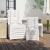 Set cutie de grădină, 3 piese, alb, lemn masiv de pin GartenMobel Dekor