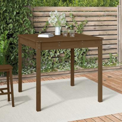 Măsuță de grădină, maro miere, 82,5x82,5x76 cm, lemn masiv pin GartenMobel Dekor