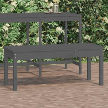 Bancă de grădină, gri, 109x44x45 cm, lemn masiv de pin GartenMobel Dekor