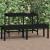 Bancă grădină 2 locuri, negru, 159,5x44x45cm, lemn masiv de pin GartenMobel Dekor