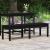 Bancă grădină 2 locuri, negru, 159,5x44x45cm, lemn masiv de pin GartenMobel Dekor
