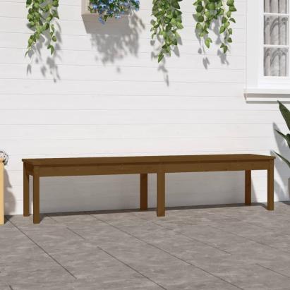 Bancă grădină 2 locuri, maro, 203,5x44x45 cm, lemn masiv de pin GartenMobel Dekor