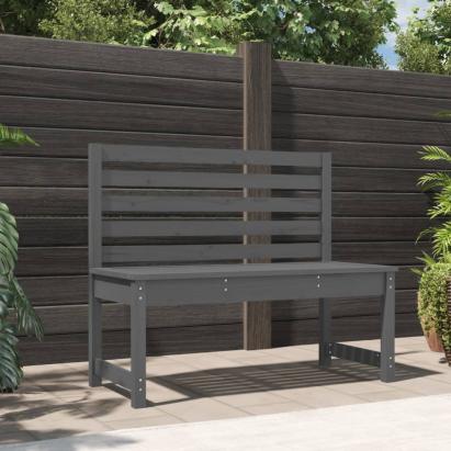 Bancă de grădină, gri, 109 cm, lemn masiv de pin GartenMobel Dekor