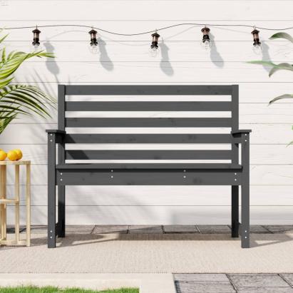 Bancă de grădină, gri, 109x48x91,5 cm, lemn masiv de pin GartenMobel Dekor