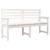 Bancă de grădină, alb, 159,5x48x91,5 cm, lemn masiv de pin GartenMobel Dekor