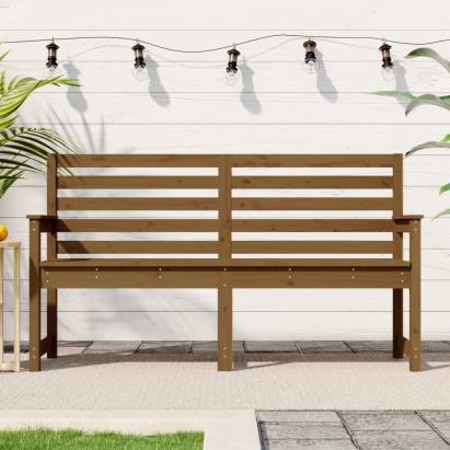 Bancă de grădină, maro miere, 159,5x48x91,5 cm, lemn masiv pin GartenMobel Dekor