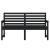 Bancă de grădină, negru, 159,5x48x91,5 cm, lemn masiv de pin GartenMobel Dekor