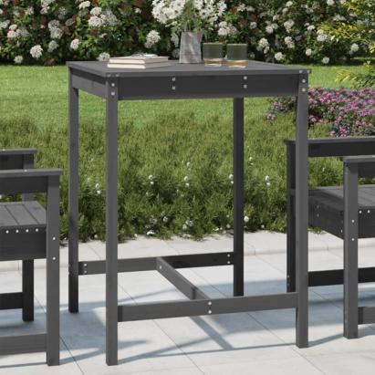 Măsuță de grădină, gri, 82,5x82,5x110 cm, lemn masiv de pin GartenMobel Dekor