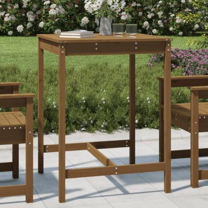 Măsuță de grădină, maro miere, 82,5x82,5x110 cm, lemn masiv pin GartenMobel Dekor