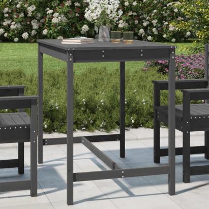 Măsuță de grădină, gri, 121x82,5x110 cm, lemn masiv de pin GartenMobel Dekor