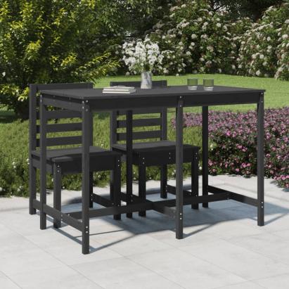 Masă de grădină, gri, 159,5x82,5x110 cm, lemn masiv de pin GartenMobel Dekor
