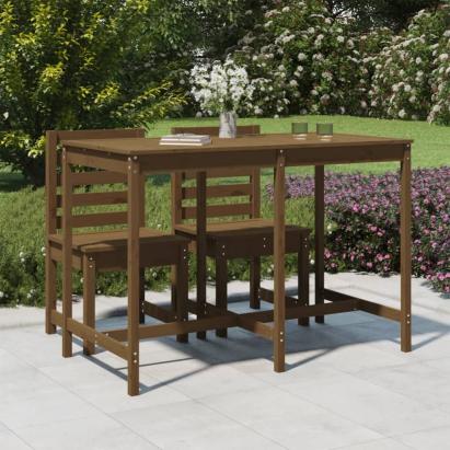 Masă de grădină, maro miere, 159,5x82,5x110 cm, lemn masiv pin GartenMobel Dekor