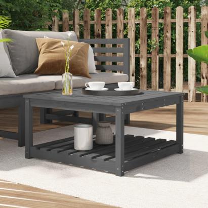Măsuță de grădină, gri, 82,5x82,5x45 cm, lemn masiv de pin GartenMobel Dekor